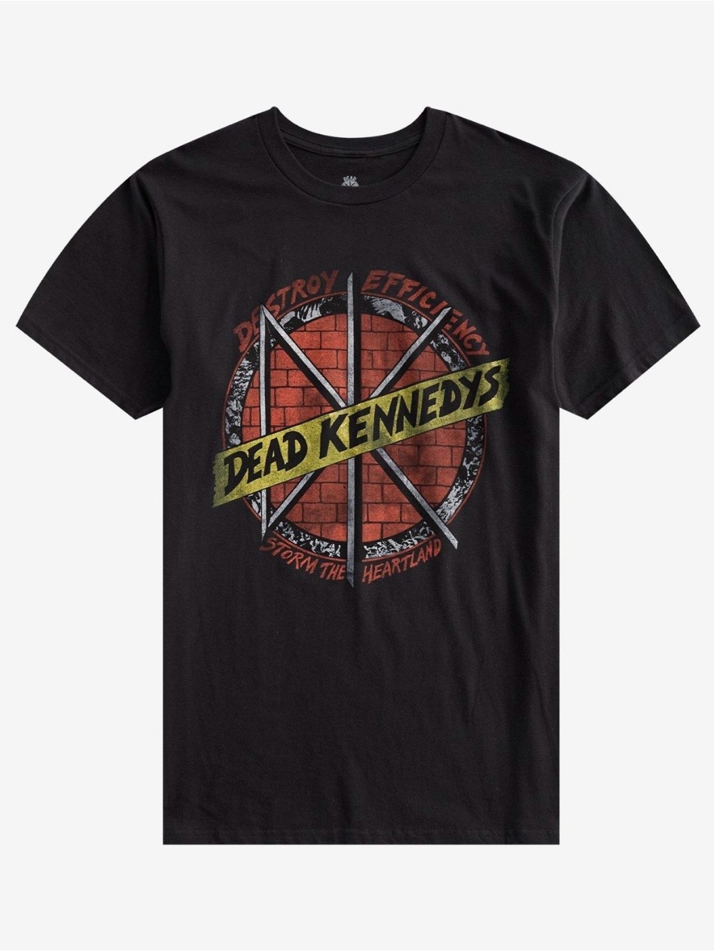 Hot Topic Black Dead Kennedys Brick Wall Graphic Tee with Red Print